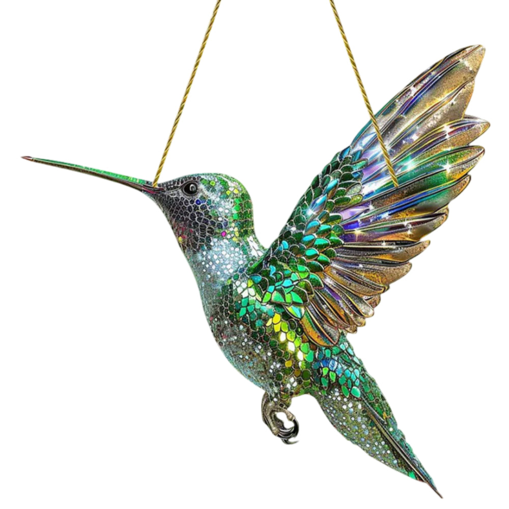 Adorno colgante de colibrí para ventana y pared tipo suncatcher