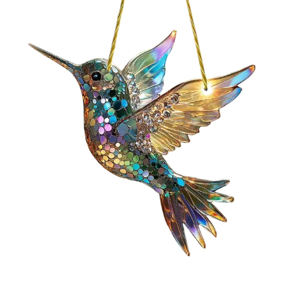 Adorno colgante de colibrí para ventana y pared tipo suncatcher