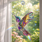 Adorno colgante de colibrí para ventana y pared tipo suncatcher