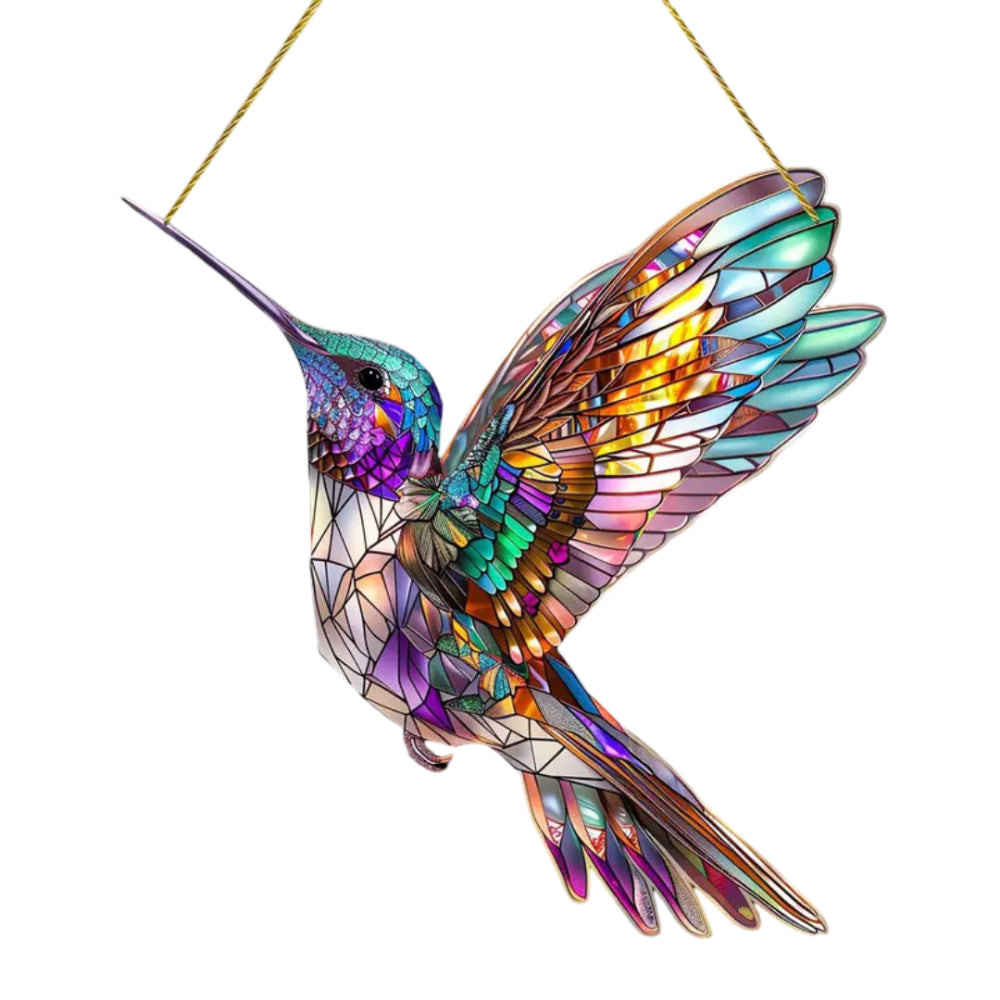 Adorno colgante de colibrí para ventana y pared tipo suncatcher