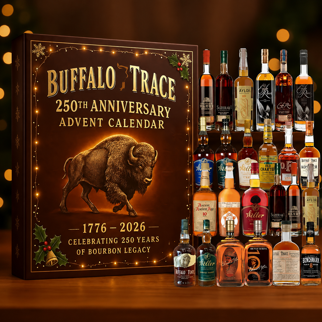 Adorno de calendario de Adviento con cuenta atrás de Whiskey Bourbon para regalar
