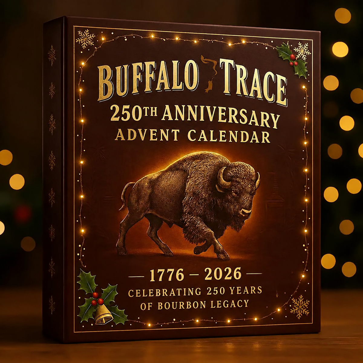 Adorno de calendario de Adviento con cuenta atrás de Whiskey Bourbon para regalar