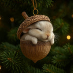 Adornos de Navidad Animal del bosque Bellota Decoración para árbol