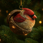 Adornos de Navidad Animal del bosque Bellota Decoración para árbol