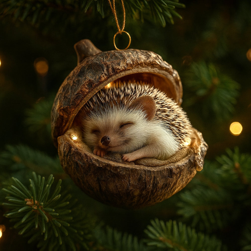 Adornos de Navidad Animal del bosque Bellota Decoración para árbol