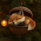 Adornos de Navidad Animal del bosque Bellota Decoración para árbol
