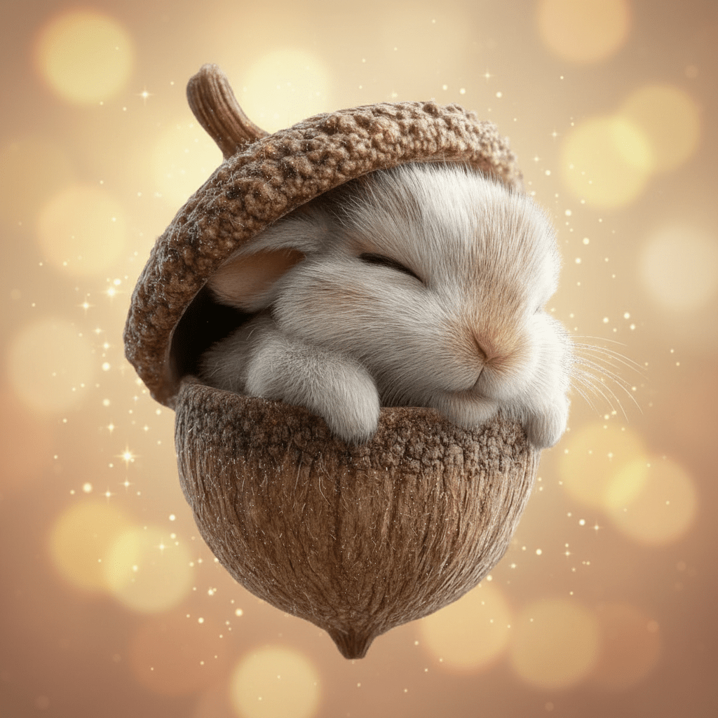 Adornos navideños hechos a mano para árbol con bellotas y animales del bosque