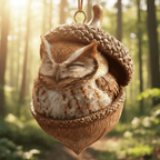Adornos navideños para árbol Artesanales Animales del Bosque Decoraciones de Bellotas