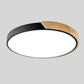Aelora | Lámpara de techo circular nórdica de madera con luz cálida