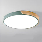 Aelora | Lámpara de techo circular nórdica de madera con luz cálida