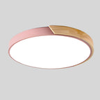 Aelora | Lámpara de techo circular nórdica de madera con luz cálida