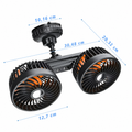AeroBreeze Car Fan | Ventilador inalámbrico con batería de 4000 mAh y 3 velocidades