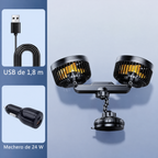 AeroBreeze Car Fan | Ventilador inalámbrico con batería de 4000 mAh y 3 velocidades
