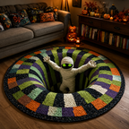 Alfombra de Halloween Esqueleto Vórtex 3D