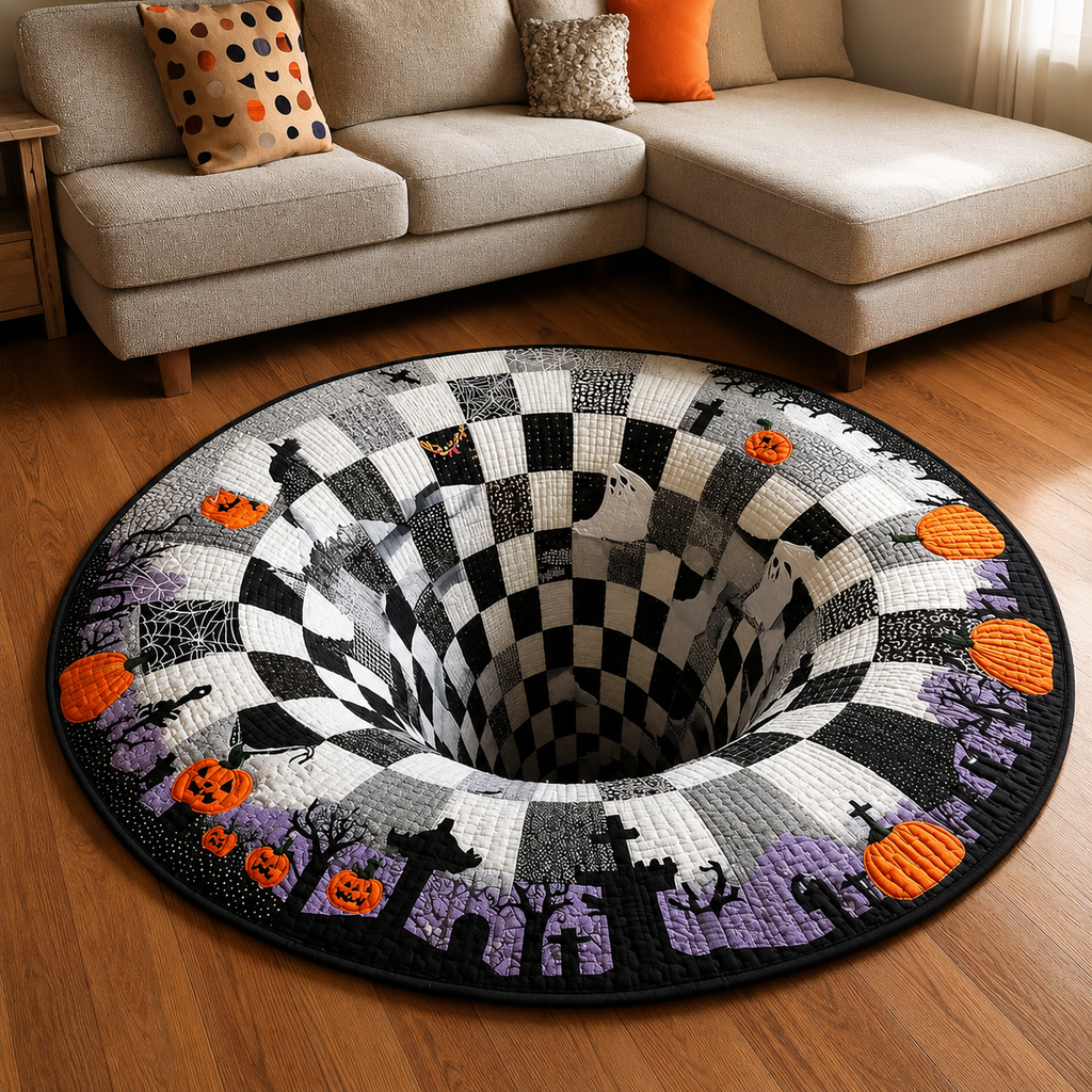 Alfombra de Halloween Esqueleto Vórtex 3D