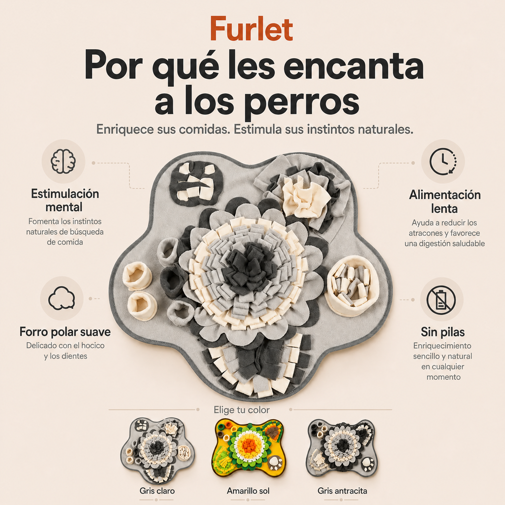 Alfombra olfativa interactiva para perros