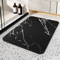 Alfombrilla de baño de secado rápido de piedra de diatomeas antideslizante con diseño mármol