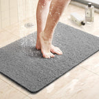 Alfombrilla de ducha antideslizante – Suave, segura, fácil de limpiar, tamaño personalizable, drenaje rápido del agua