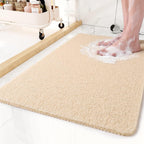 Alfombrilla de ducha antideslizante – Suave, segura, fácil de limpiar, tamaño personalizable, drenaje rápido del agua