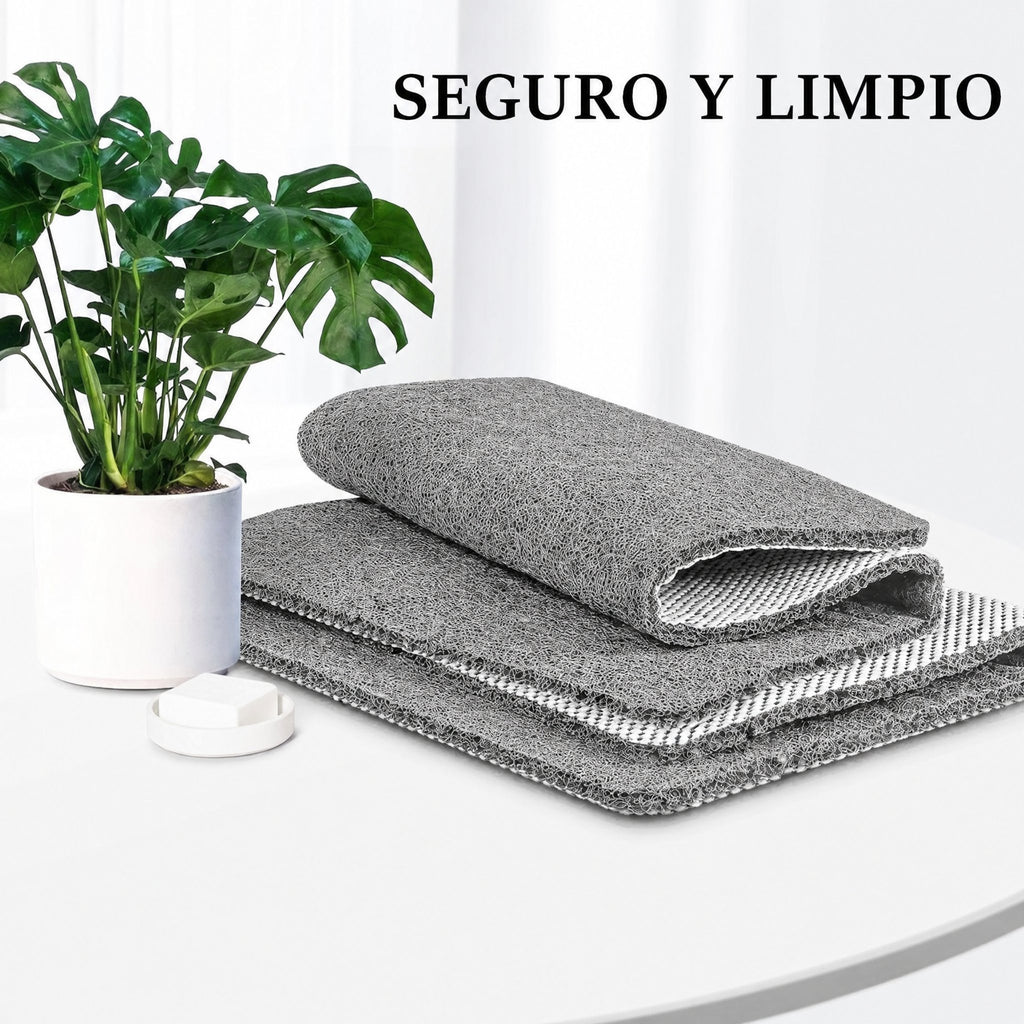 Alfombrilla de ducha antideslizante – Suave, segura, fácil de limpiar, tamaño personalizable, drenaje rápido del agua