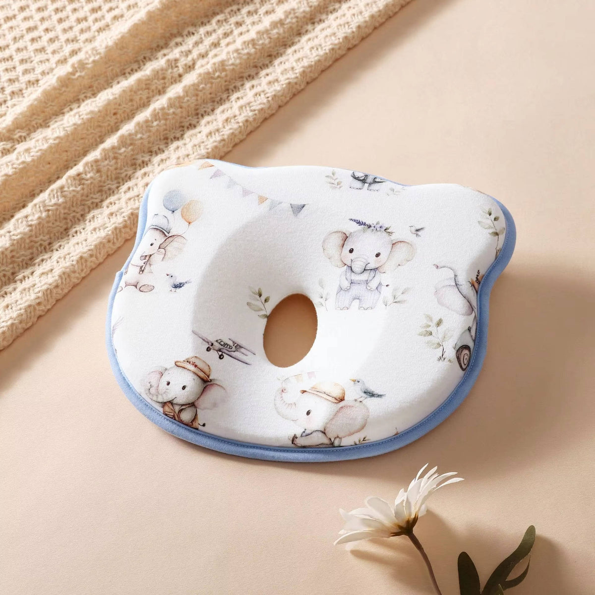 Almohada infantil que previene la cabeza plana - Antidesviación, absorbente del sudor