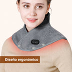 Almohadilla eléctrica térmica para cuello y hombros con vibración