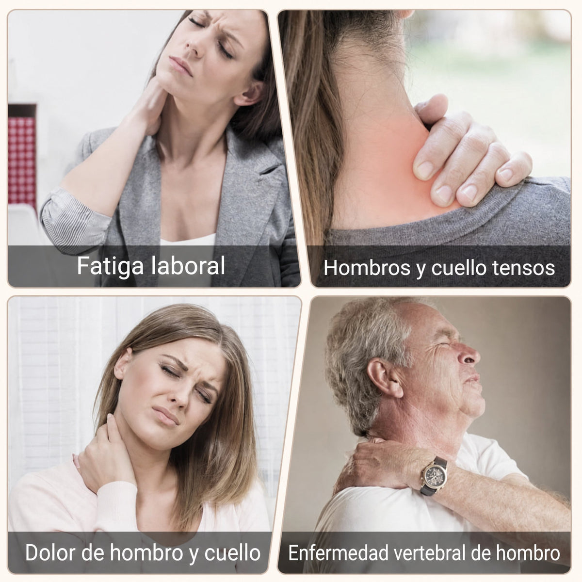 Almohadilla eléctrica térmica para cuello y hombros con vibración