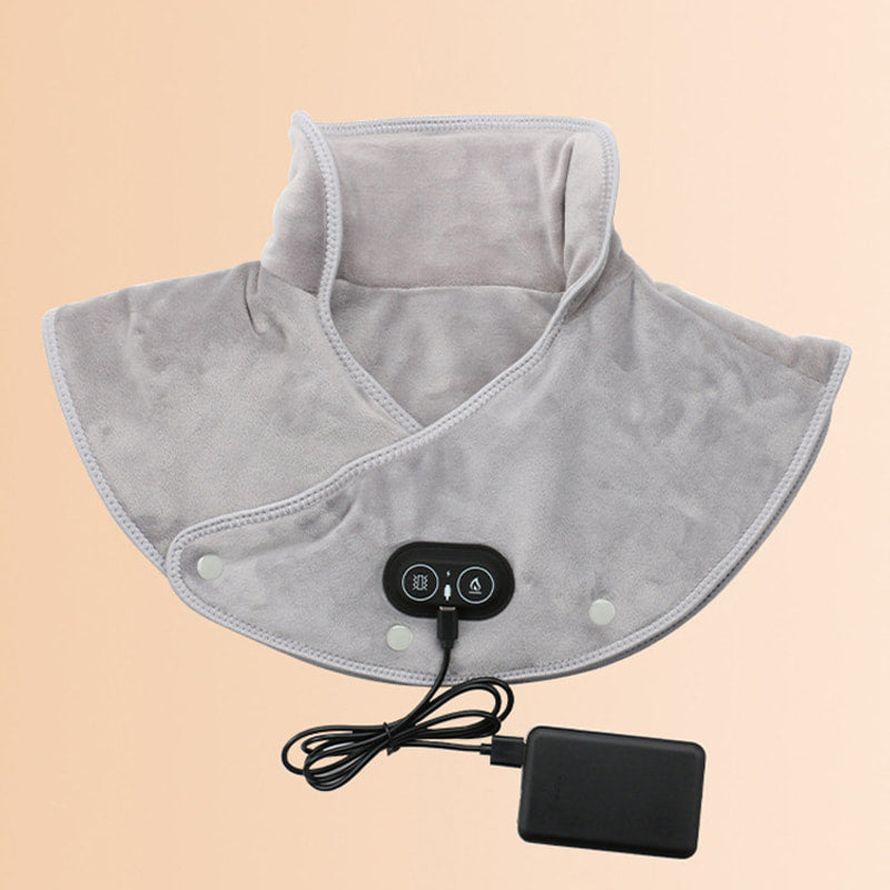 Almohadilla eléctrica térmica para cuello y hombros con vibración