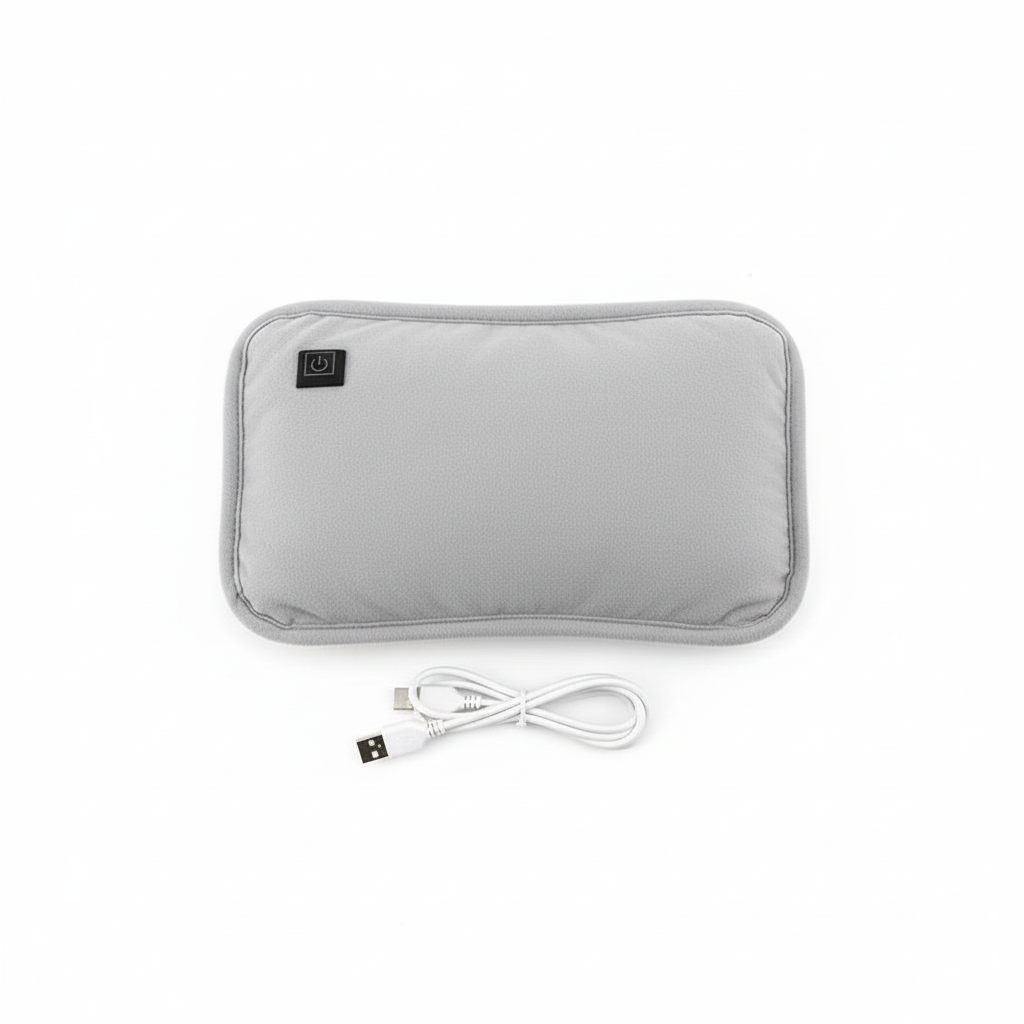 Almohadilla térmica portátil de grafeno | Alimentación por USB | 3 niveles de calor | Calienta manos y estómago | Apagad