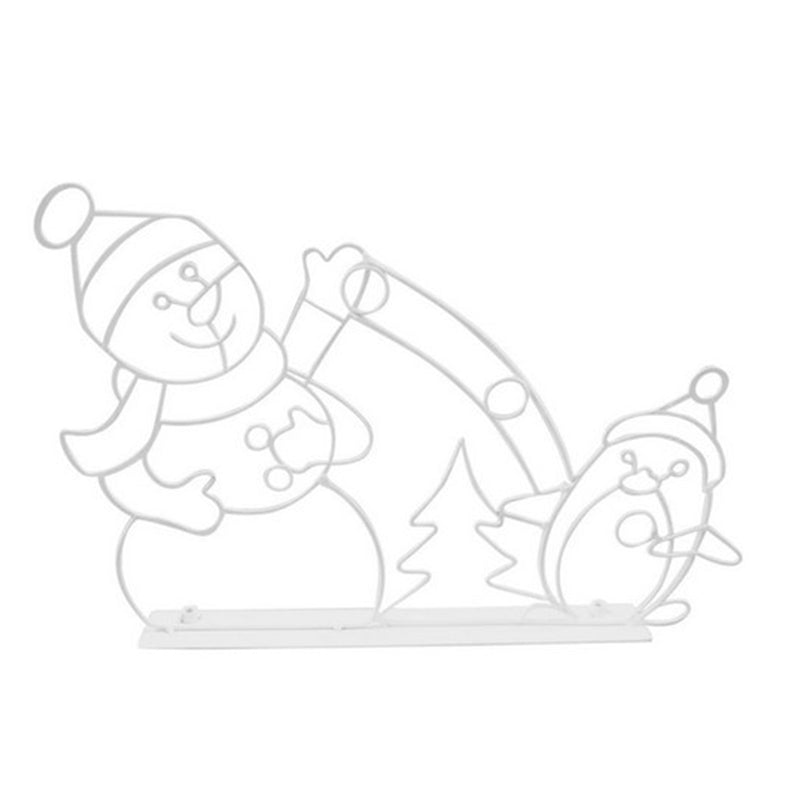 Animated LED Snowball Fight Light | Decoración navideña exterior con muñeco de nieve y pingüino