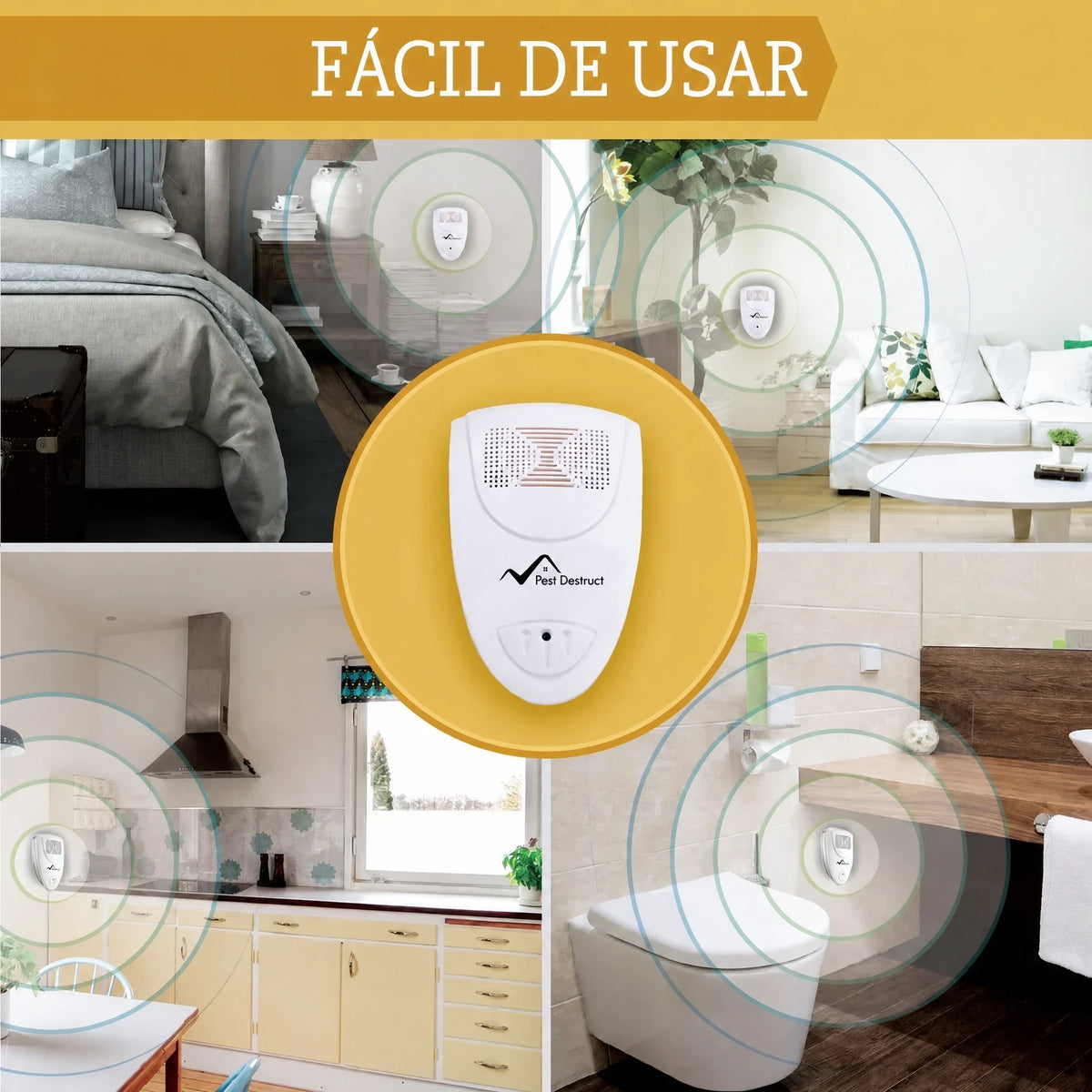 AstraShield Repelente Ultrasónico de Chinches para Uso Doméstico