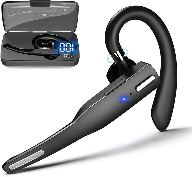 Auricular manos libres inalámbrico Bluetooth 5.1 con doble micrófono para camionero con cancelación de ruido