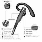Auricular manos libres inalámbrico Bluetooth 5.1 con doble micrófono para camionero con cancelación de ruido