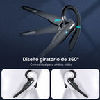 Auricular manos libres inalámbrico Bluetooth 5.1 con doble micrófono para camionero con cancelación de ruido