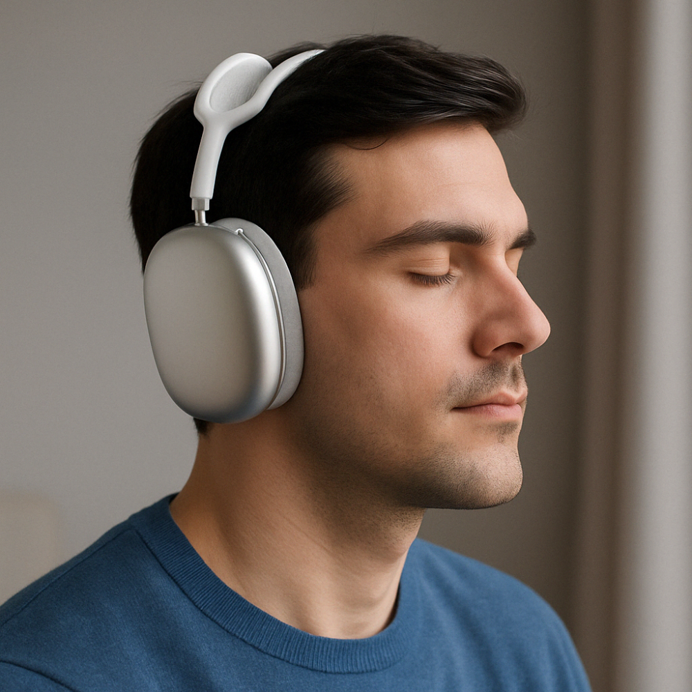 Auriculares inalámbricos Bluetooth circumaurales con cancelación de ruido