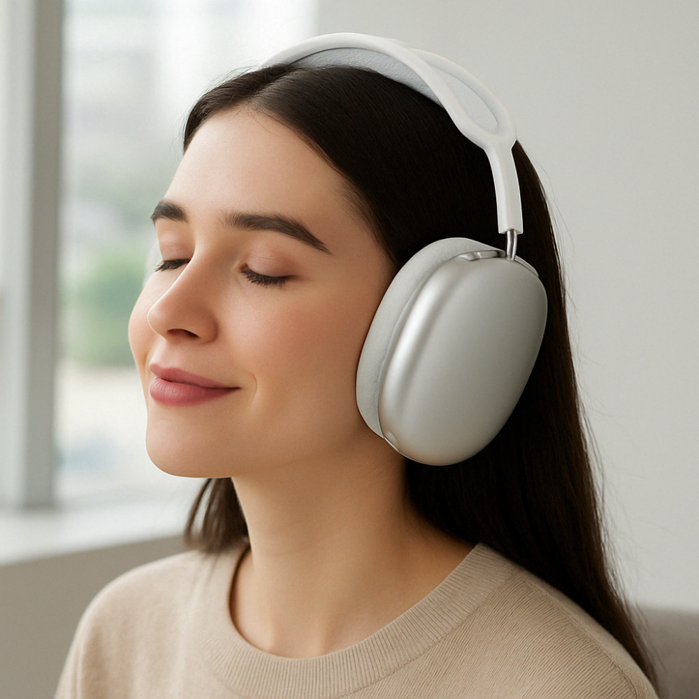 Auriculares inalámbricos Bluetooth circumaurales con cancelación de ruido