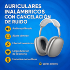 Auriculares inalámbricos Bluetooth circumaurales con cancelación de ruido