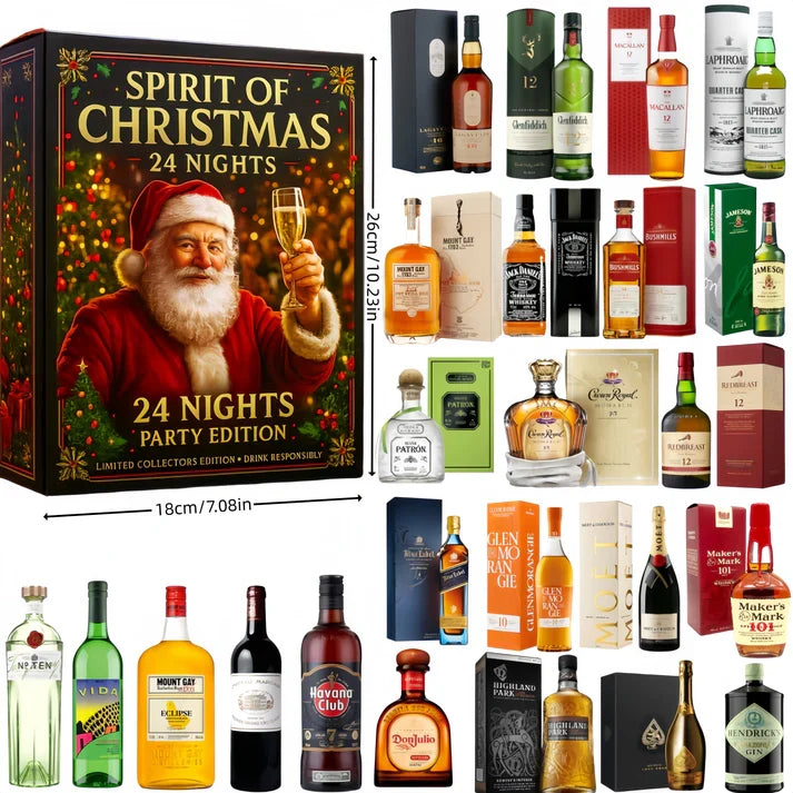 Calendario de adviento de whisky clásico 2025 con 24 licores premium