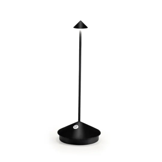 Lámpara de mesa LED inalámbrica blanca y dorada de diseño moderno para salón o terraza