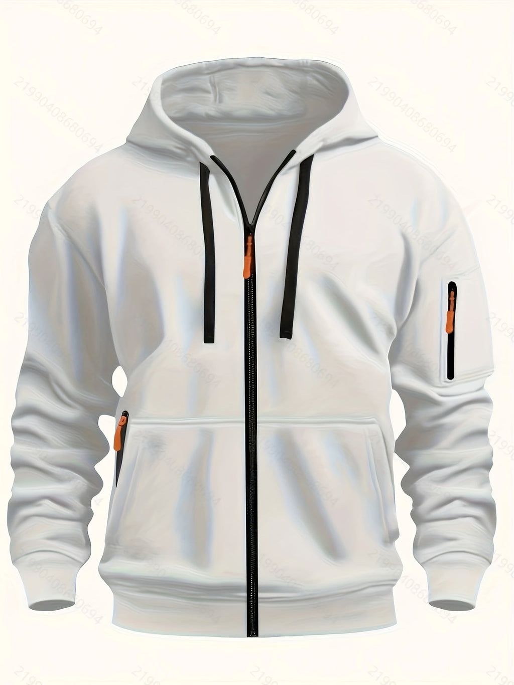 Sudadera con capucha y cremallera para hombre – Sudadera informal para exteriores