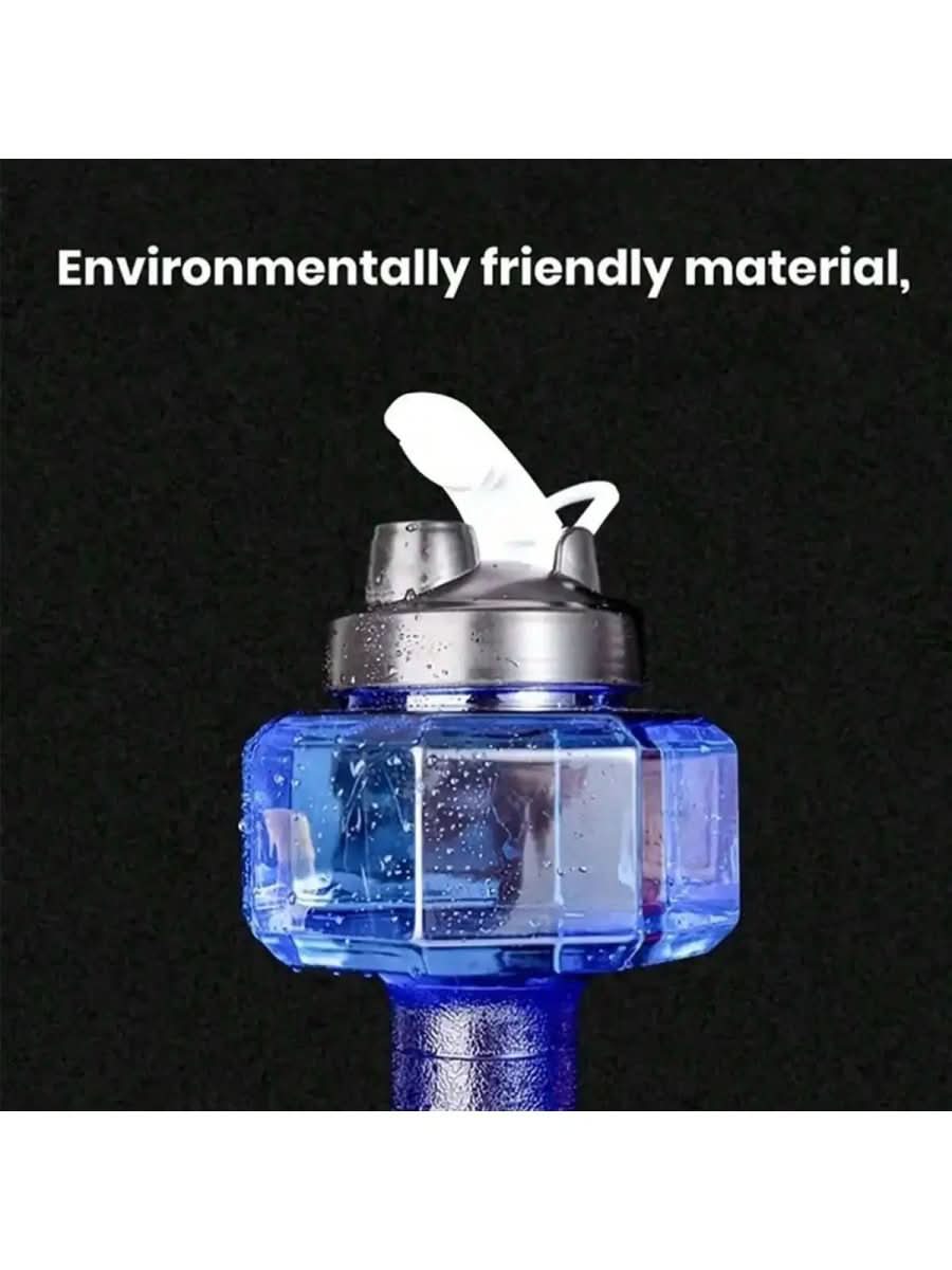 Botella de agua FlexDumbbell de 550 ml, dos en uno, compañera de entrenamiento para quienes van al gimnasio.