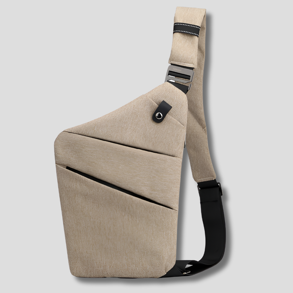 Bandolera organizadora antirrobo con cremalleras ocultas