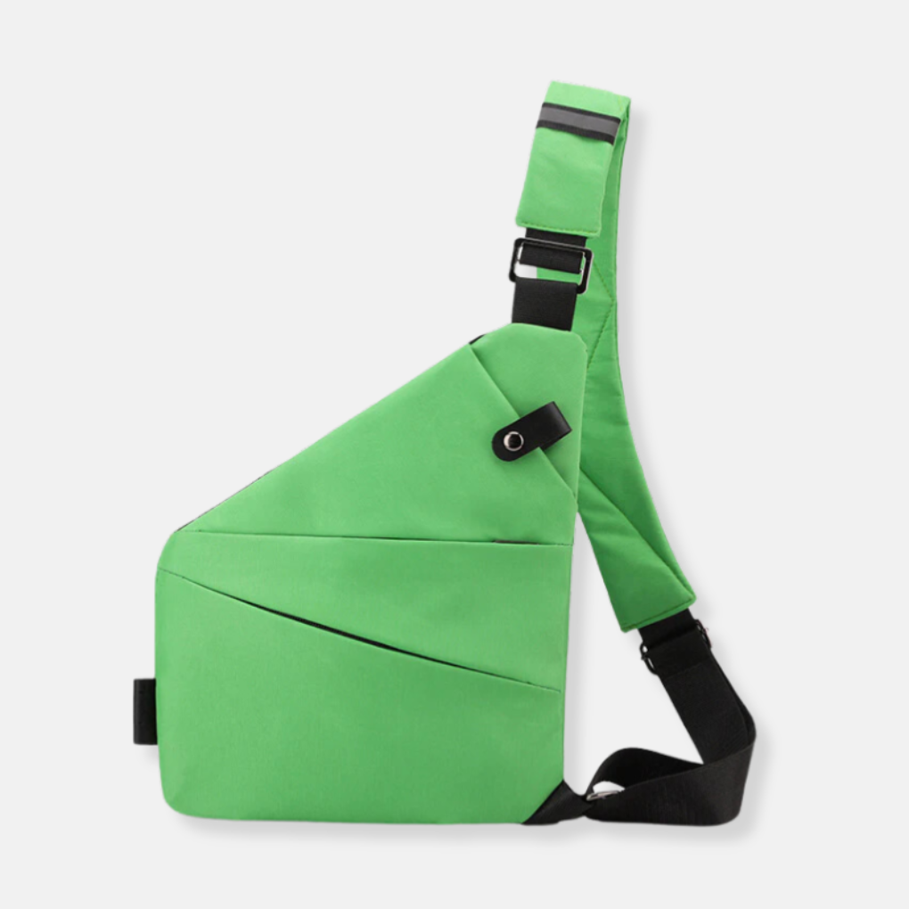 Bandolera organizadora antirrobo con cremalleras ocultas