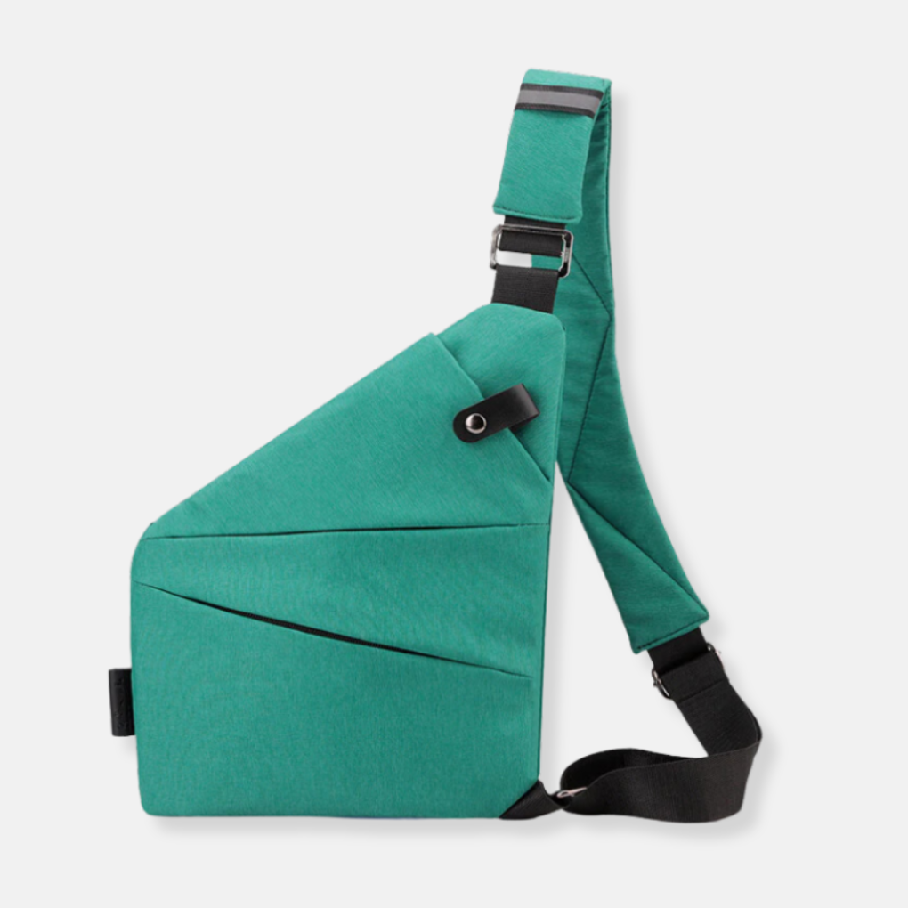 Bandolera organizadora antirrobo con cremalleras ocultas