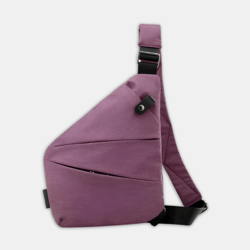 Bandolera organizadora antirrobo con cremalleras ocultas
