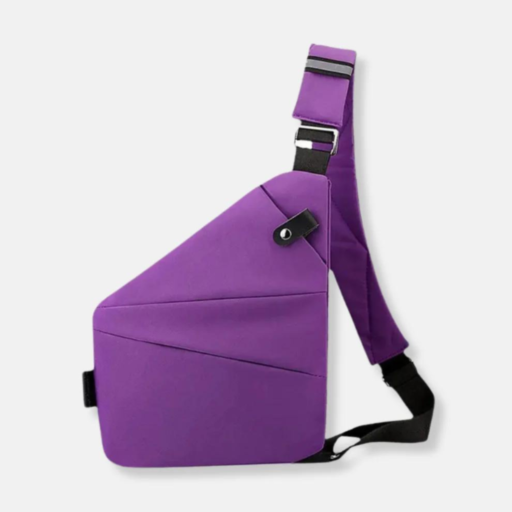 Bandolera organizadora antirrobo con cremalleras ocultas