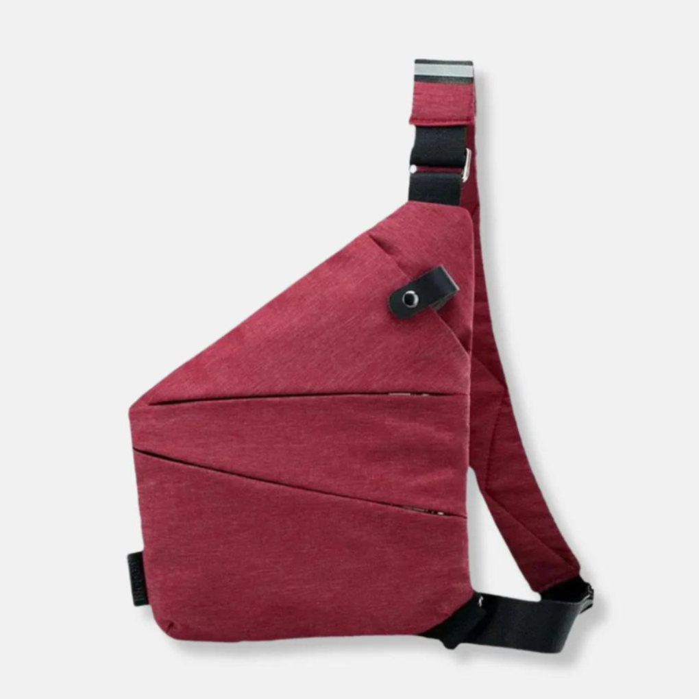 Bandolera organizadora antirrobo con cremalleras ocultas