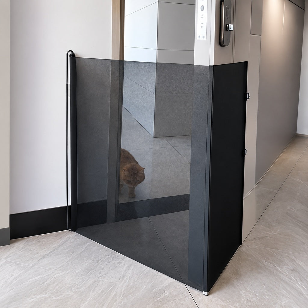 barrera extensible para mascotas sin taladrar para puertas, cocinas y escaleras - Mantén a gatos y perros alejados de zo
