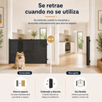 barrera extensible para mascotas sin taladrar para puertas, cocinas y escaleras - Mantén a gatos y perros alejados de zo