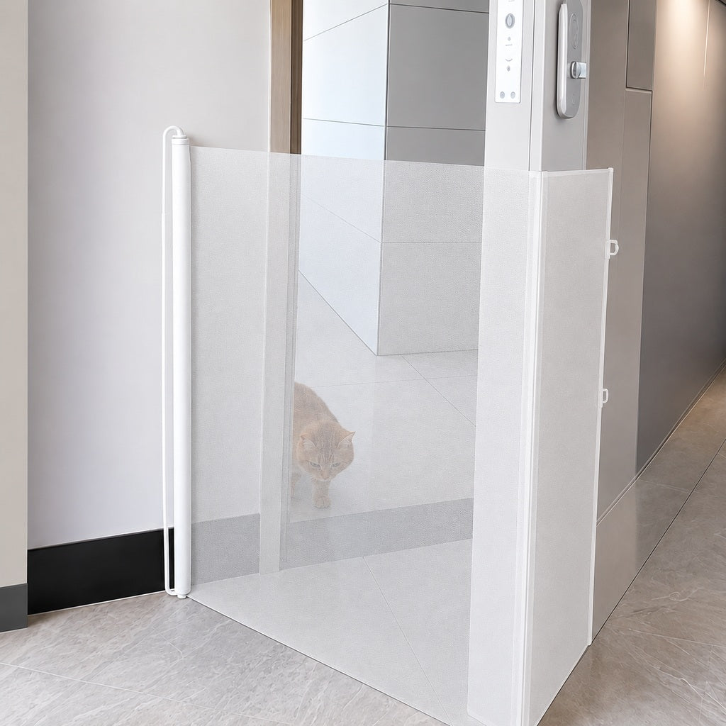 barrera extensible para mascotas sin taladrar para puertas, cocinas y escaleras - Mantén a gatos y perros alejados de zo